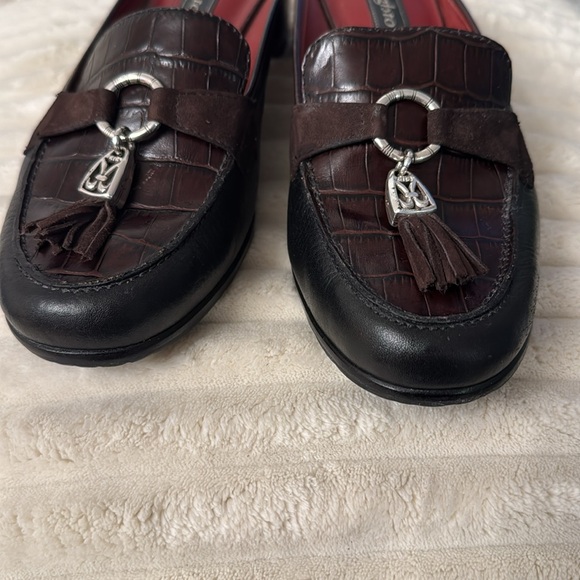 Brighton Vero Cuoio Brown and Black Loafers with Tassel Detail - Picture 3 of 10